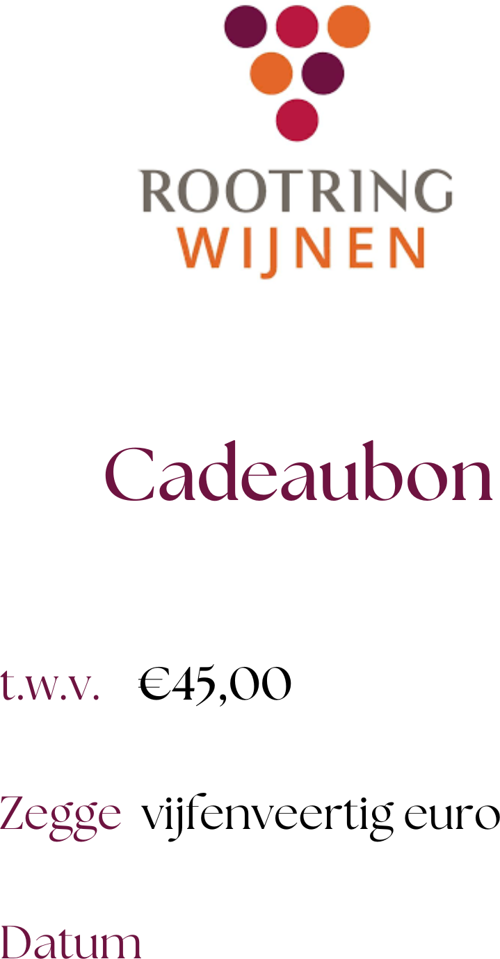 Cadeaubon 45 Euro